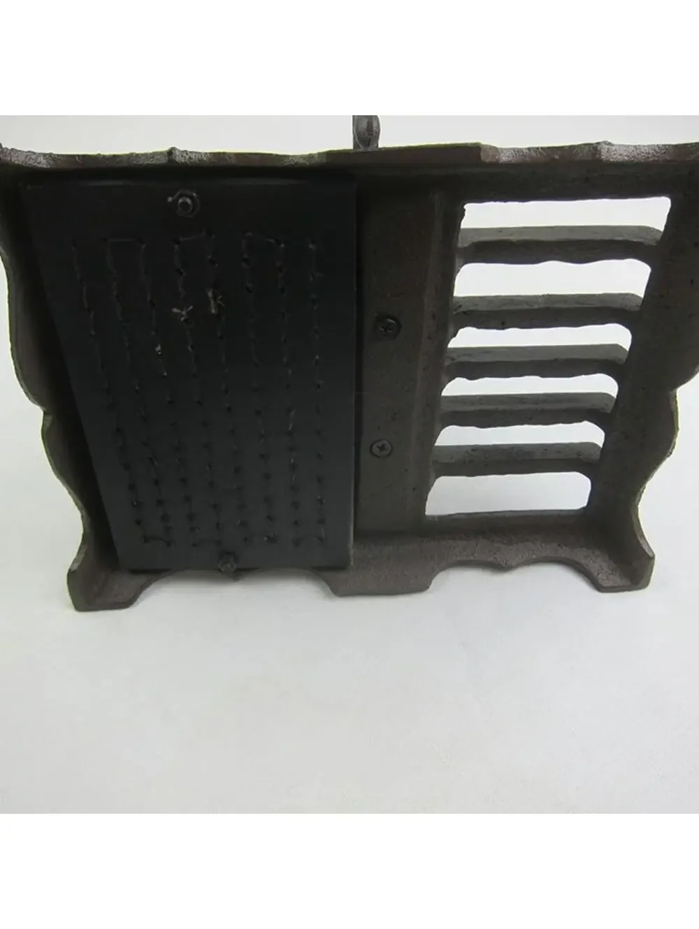 Cast Iron Boot Scraper & Brush Antique Brown Scroll Leaf Design NEW